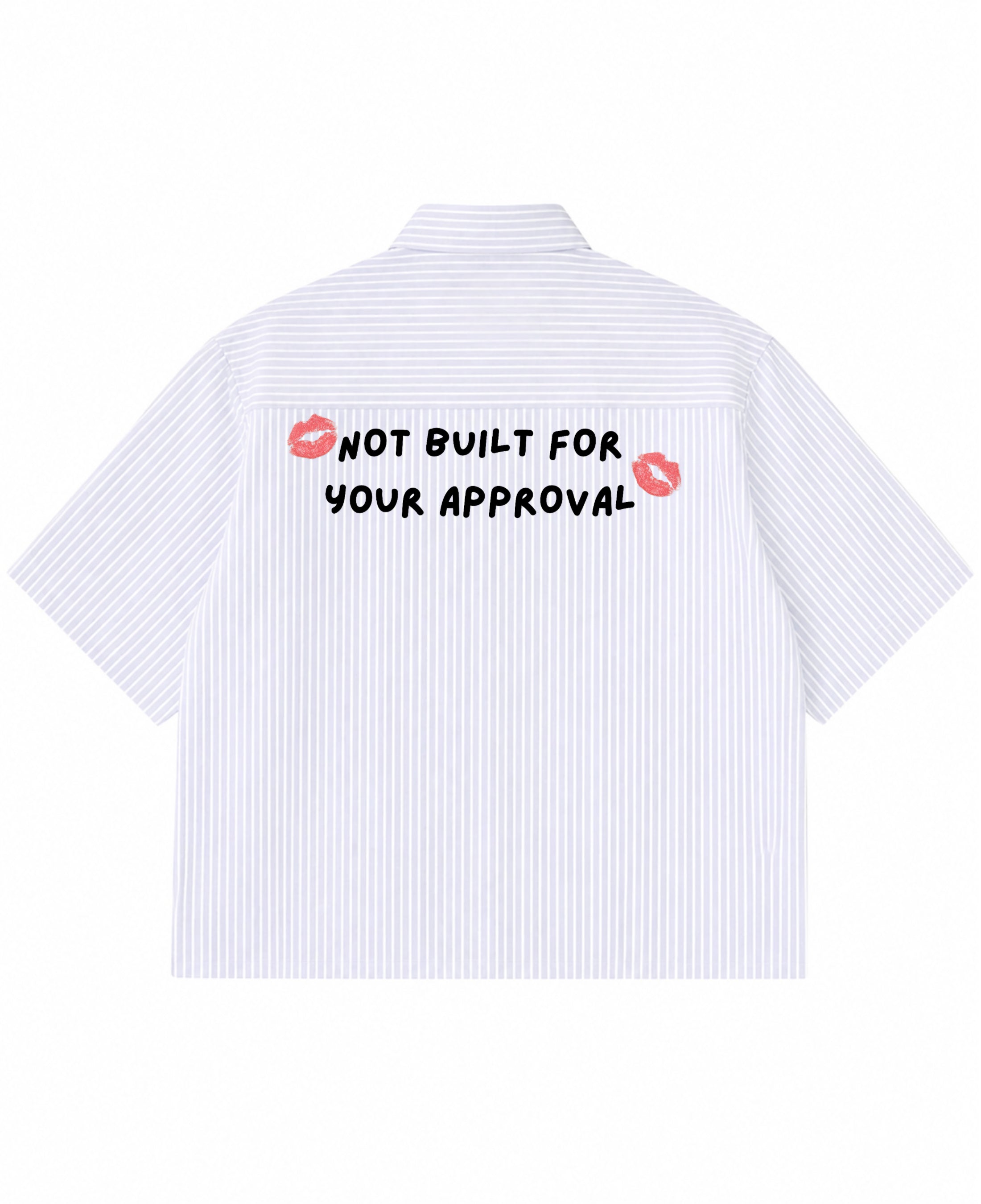 Blue Striped Oxford Boxy Shirt Back Design