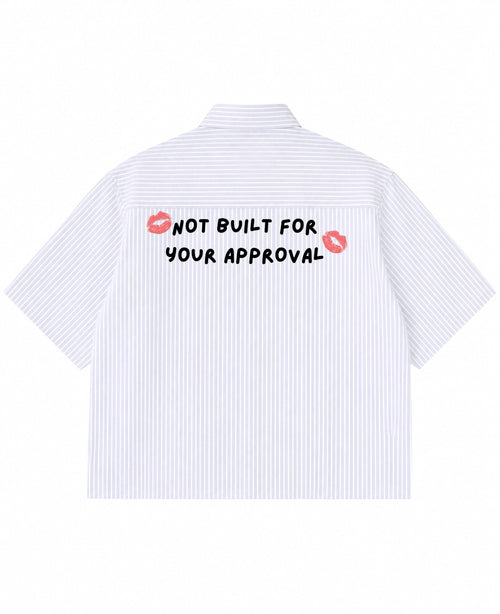 Blue Striped Oxford Boxy Shirt Back Design